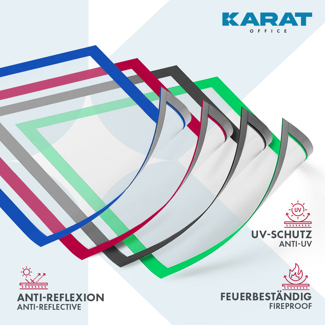 Magnetische A4 Dokumentenhalter - 5 Stück Transparente Rahmen