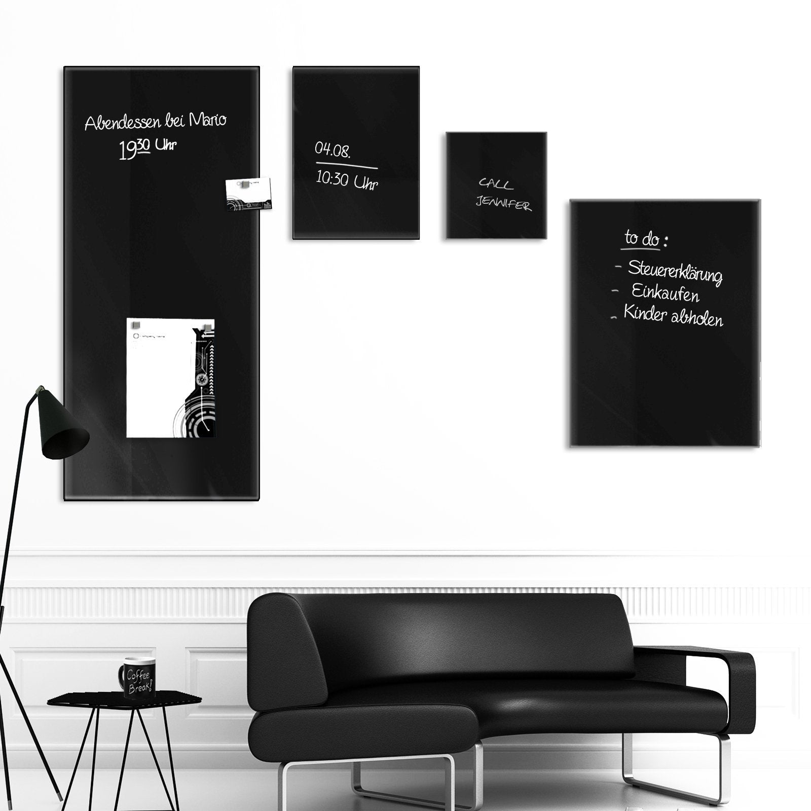 Glasboard | Magnettafel | 2 Größen | 3 Farben