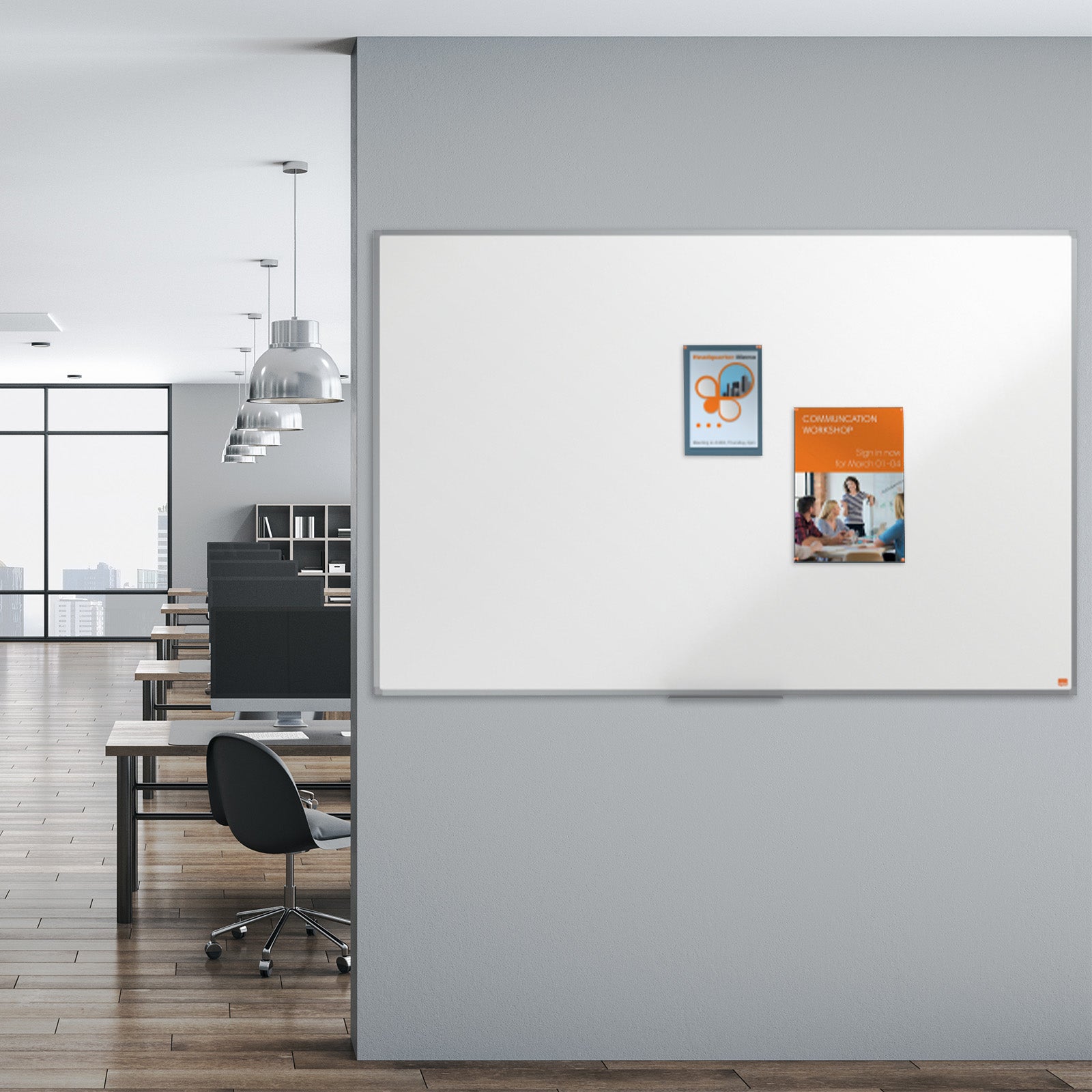 Nobo Whiteboard | Essence | Speziallackiert | Aluminiumrahmen | Magnetisch
