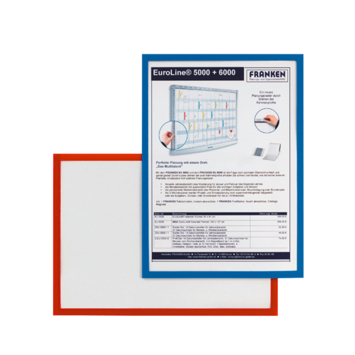Dokumentenhalter | Magnetisch | A5 oder A4 | 4 Farben