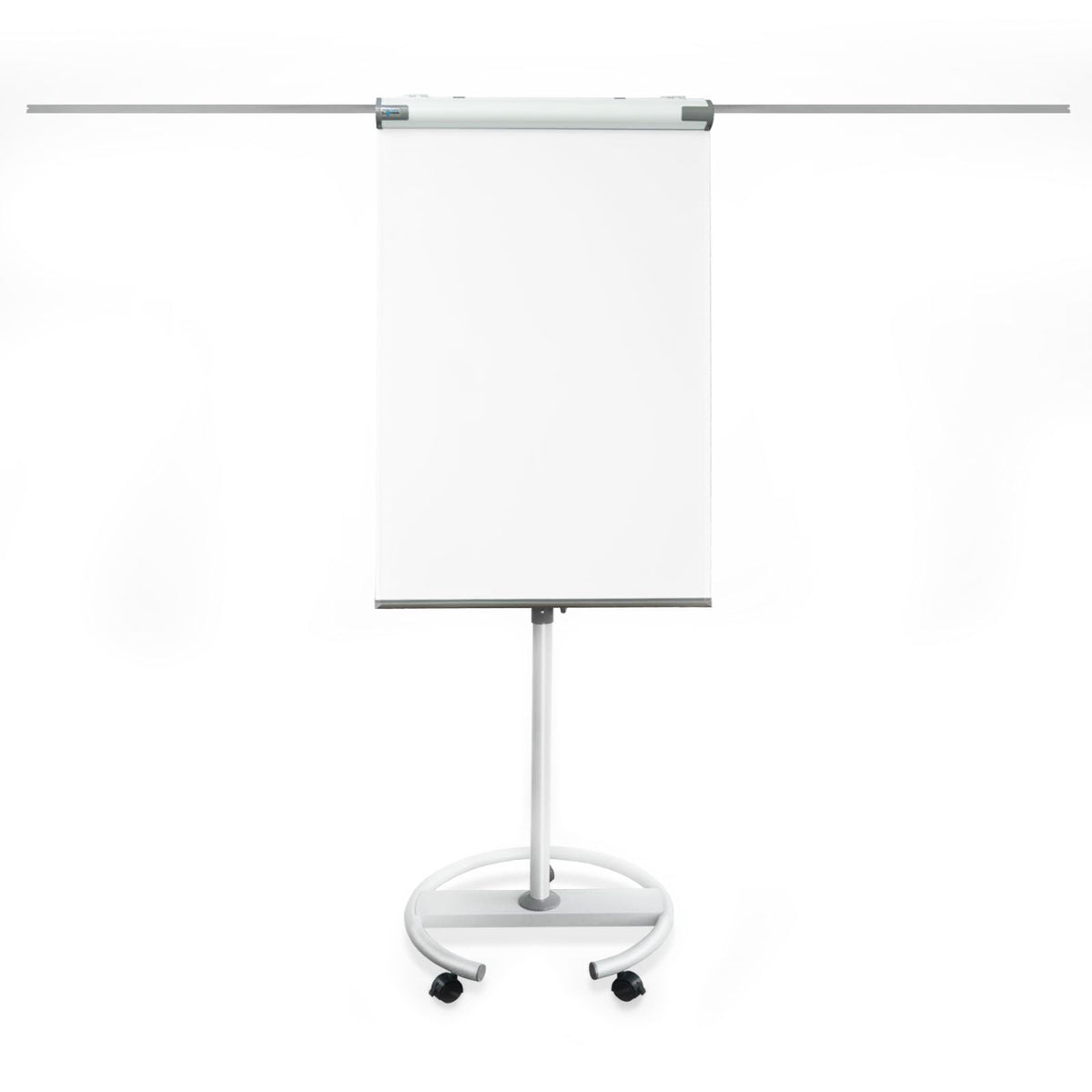 Mobiles Flipchart Shark Premium | Rollenfuß | Höhenverstellbar | 2 Papierhalter