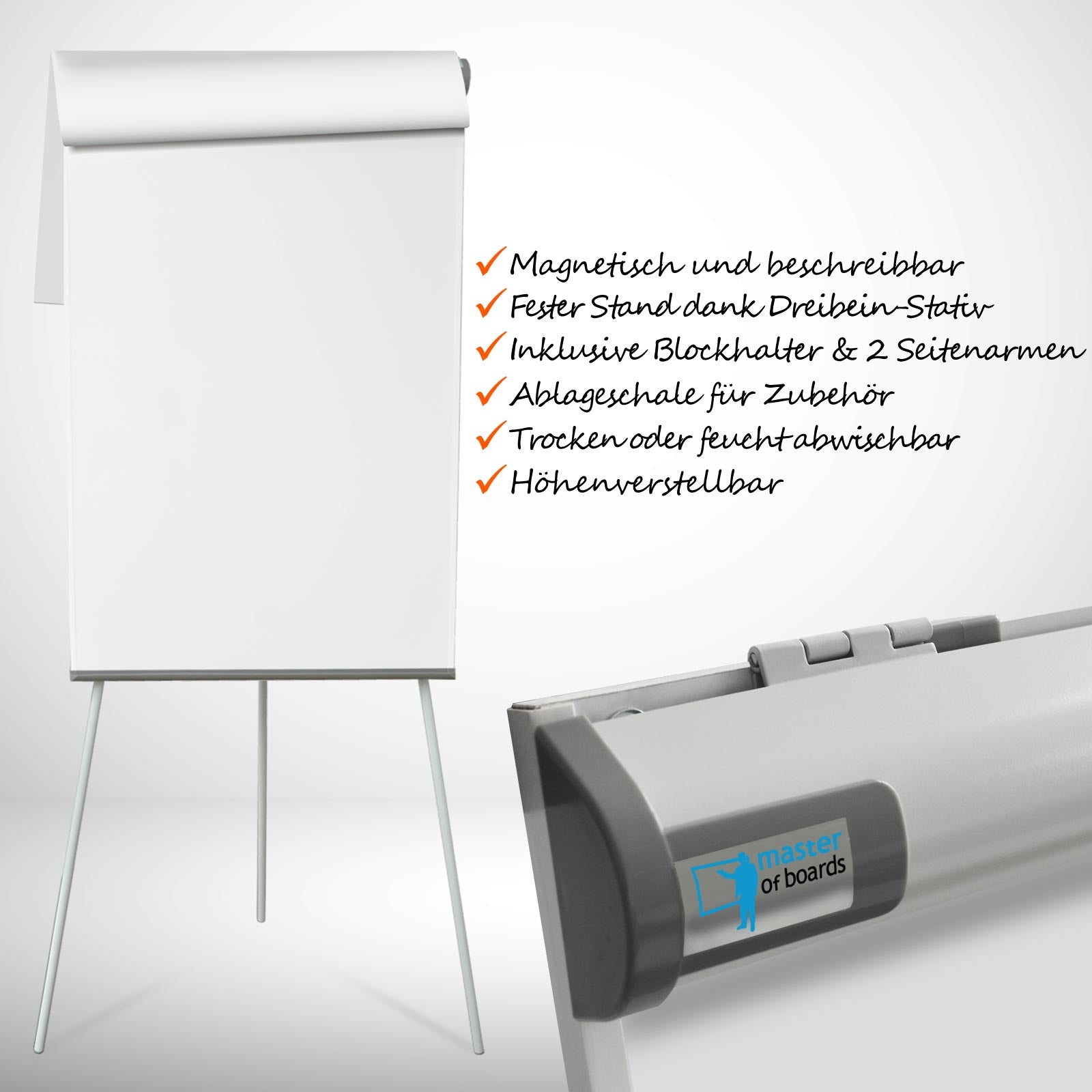 Flipchart Coyote | Dreibein-Stativ | Klappbar