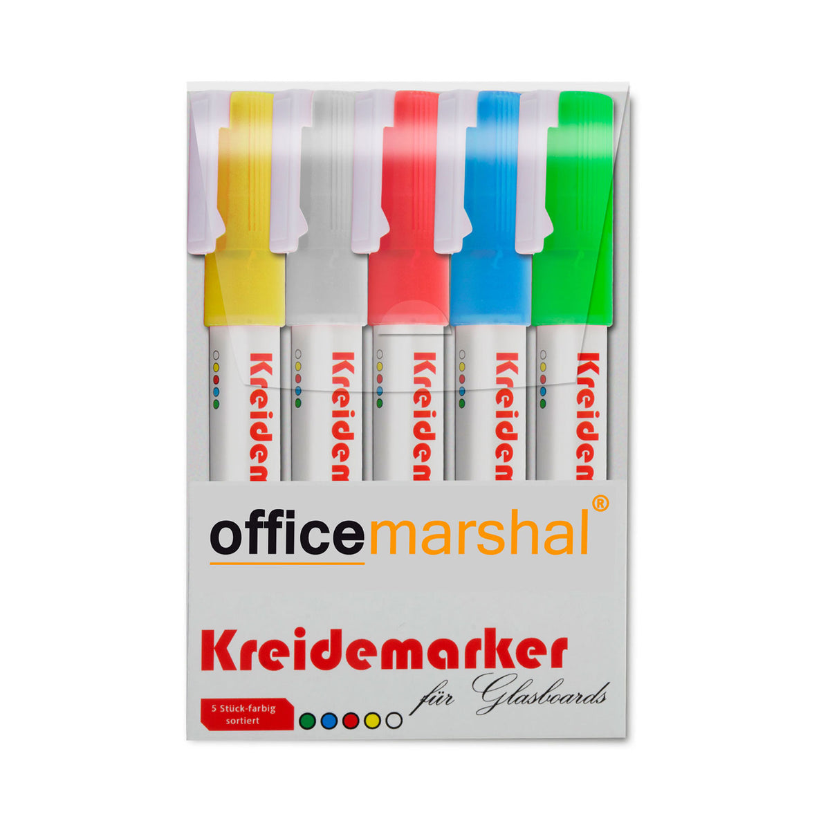 Kreidemarker | 5er-Set | verschiedene Farben