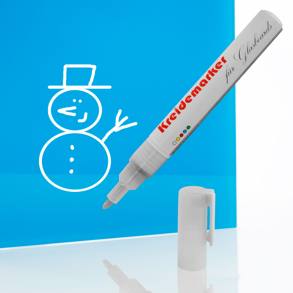 Kreidemarker | 12er-Set | Weiß