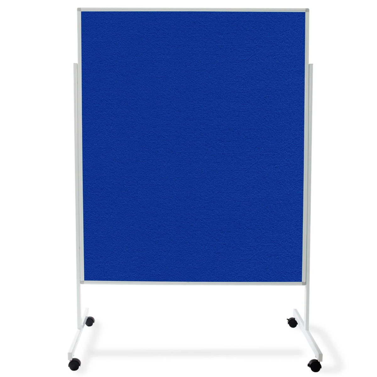 Filz-Moderationstafel Einteilig Mit Rollen 150x120 cm 3 Farben | Blau