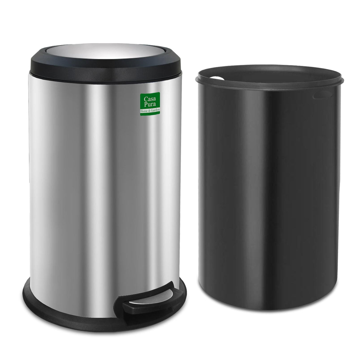 Mülleimer Dennis | Edelstahl | Mit Absenkautomatik | 40 Liter