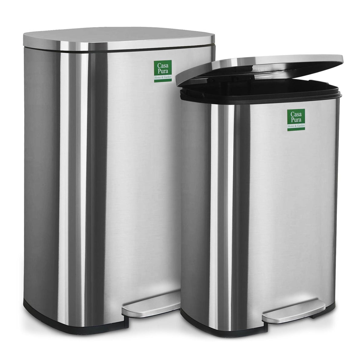Mülleimer Dustin | Edelstahl | Mit Absenkautomatik | 30 oder 50 Liter
