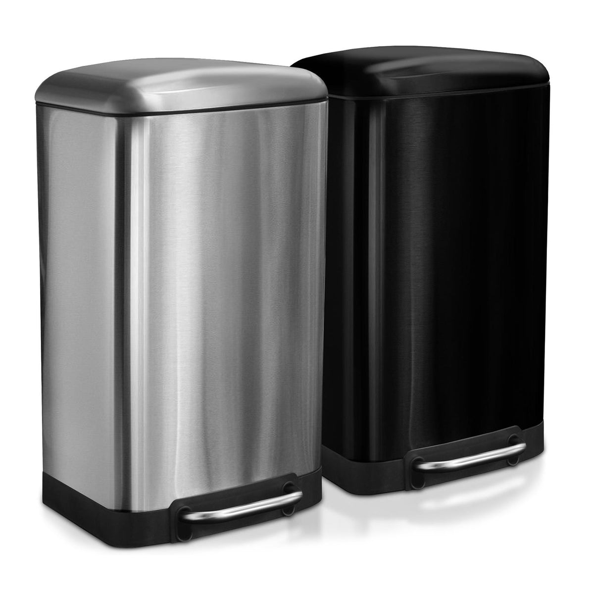 Mülleimer Cubo | Edelstahl | Mit Absenkautomatik | 30 Liter