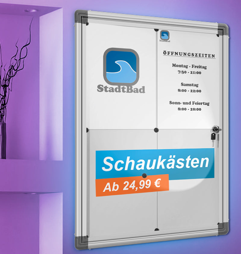 Schaukasten Exklusiv | Office Marshal | Verschließbare Tür | 7 Größen