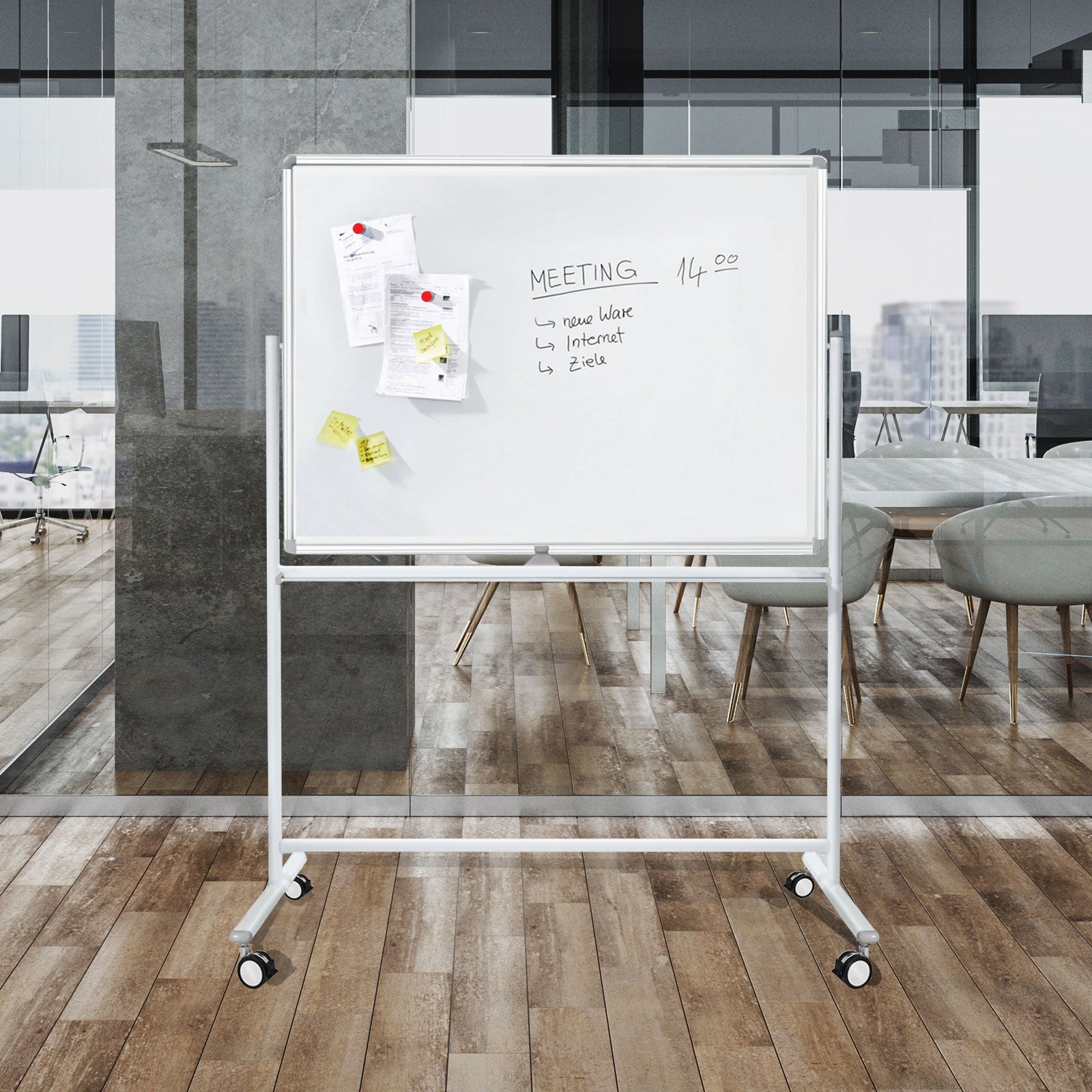 Whiteboard Stanford | Lackiert | Mobil & drehbar | 5 Größen