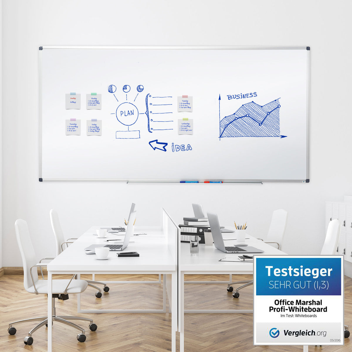 Whiteboard | Office Marshal Profi | Lackiertes Magnetboard