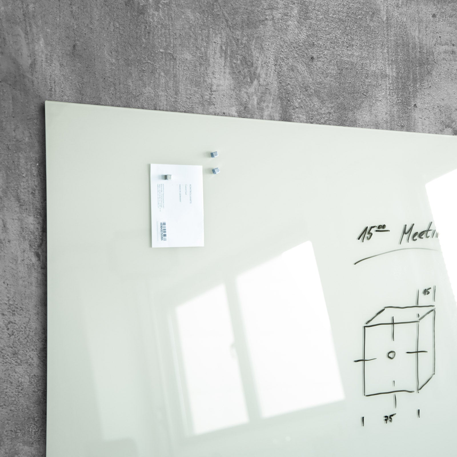 Glas-Whiteboard | Sicherheitsglas | Rahmenlos | 10 Größen