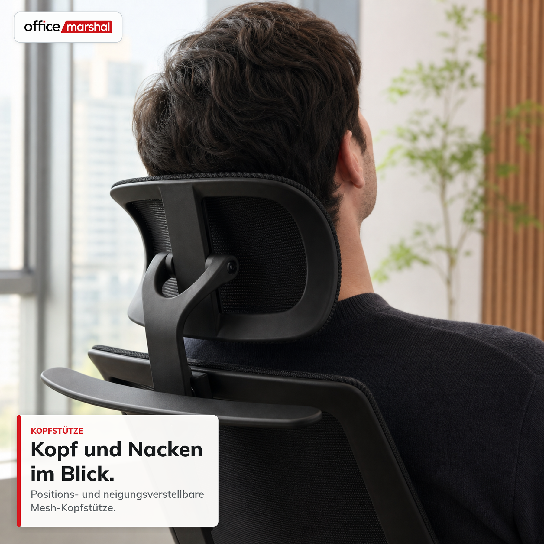 Bürostuhl | Victor | Ergonomischer Mesh-Schreibtischstuhl mit Kopfstütze, Lordosenstütze & 3D-Armlehnen | 2 Farben