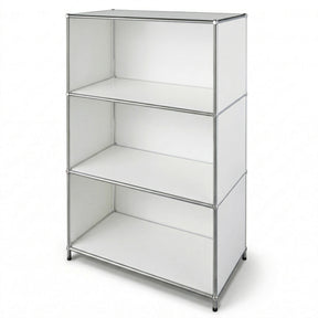 Metallregal | Concept Epure MK-101 | 4 Ablagen Standregal | Bücherregal mit Seitenwänden | Modernes Aufbewahrungsregal