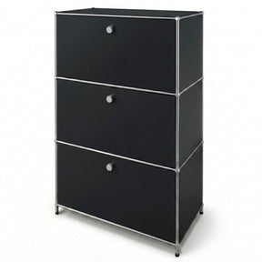 Metallschrank | Concept Epure MK-129 | Sideboard mit 3 verschließbaren Fächern | Moderner Aufbewahrungsschrank
