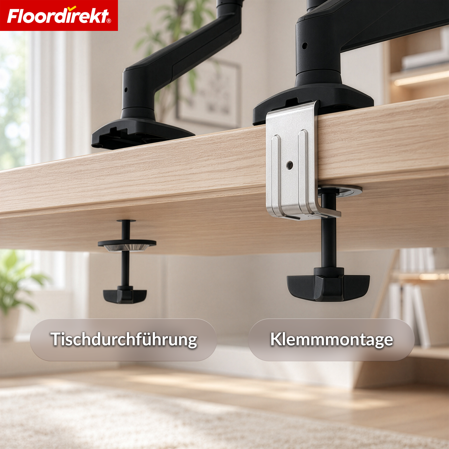 F4_Schwarz - Einarm für 1 Monitor