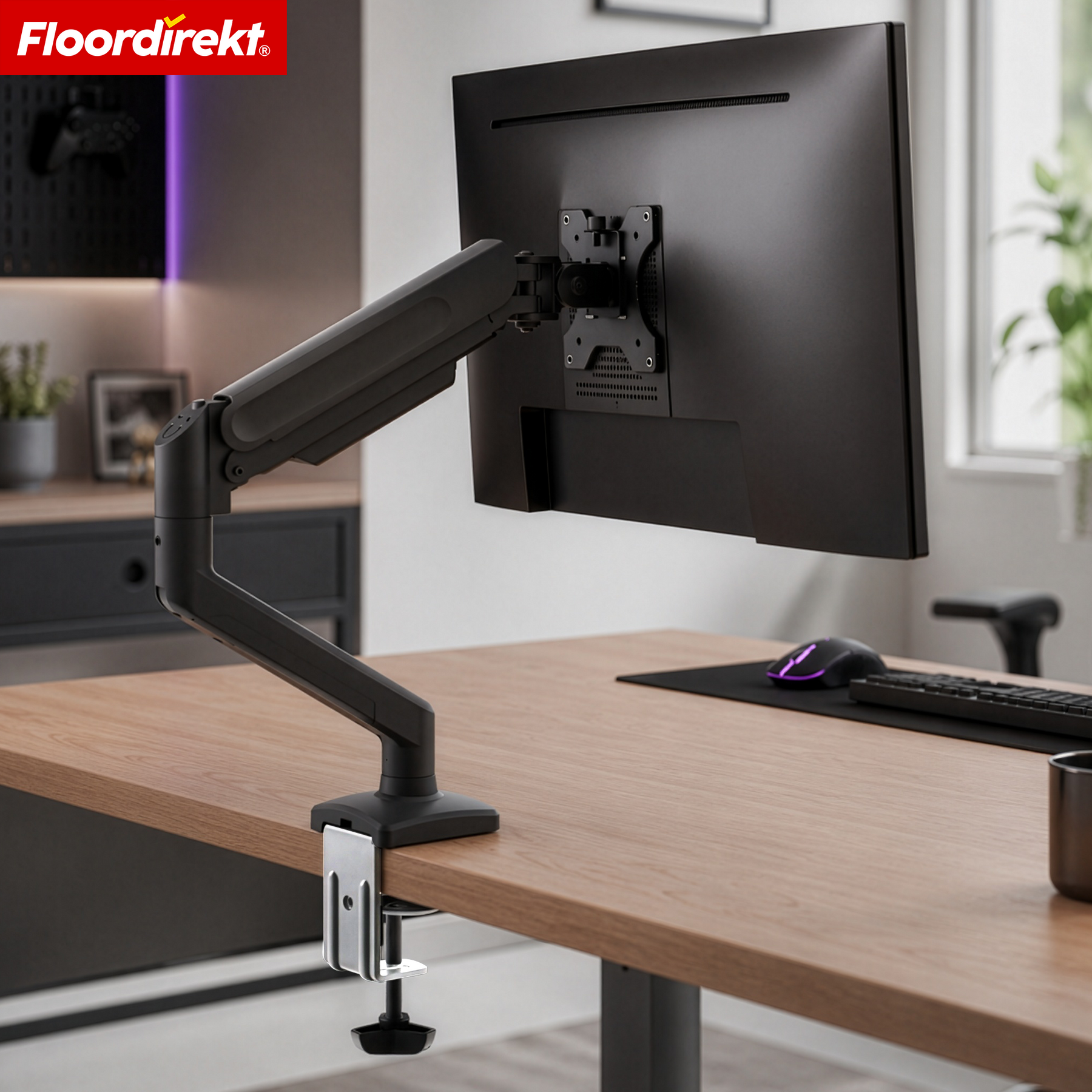 F5_Schwarz - Einarm für 1 Monitor