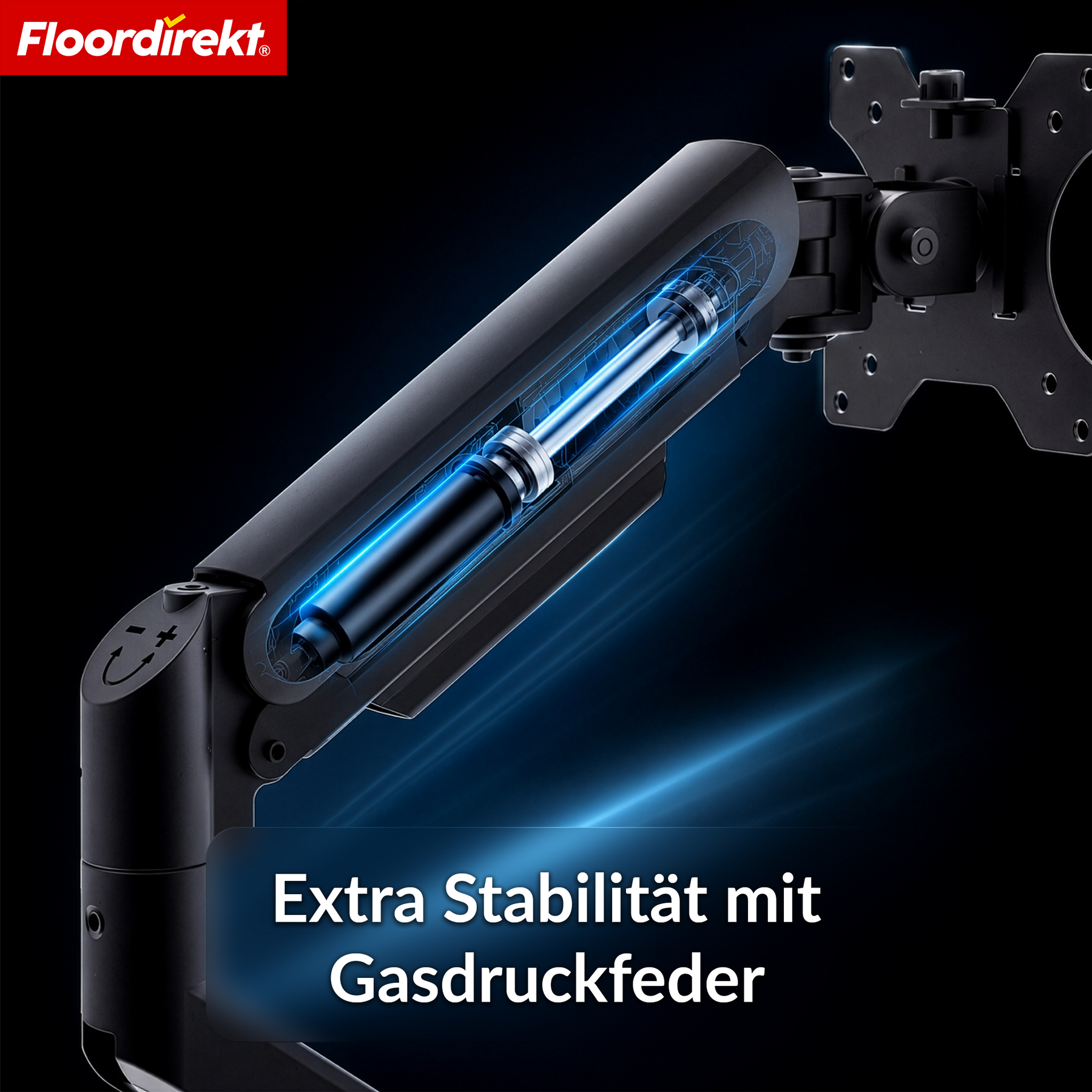 A3_Schwarz - Doppelarm für 2 Monitore
