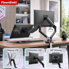 F4_Schwarz - Doppelarm für 2 Monitore