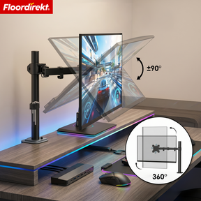 F2_Schwarz | Einarm für 1 Monitor