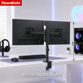 A2_Schwarz | Doppelarm für 2 Monitore