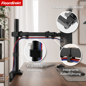 F2_Schwarz | Doppelarm für 2 Monitore