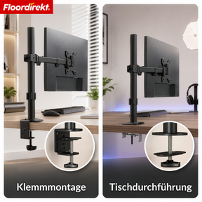 A3_Schwarz | Einarm für 1 Monitor