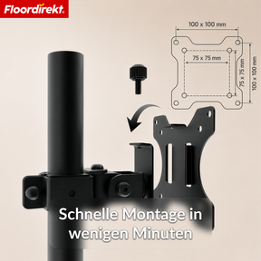 F4_Schwarz | Doppelarm für 2 Monitore