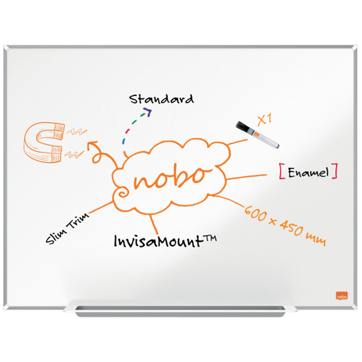 Nobo Whiteboard | Impression Pro | Speziallackiert | Magnetisch