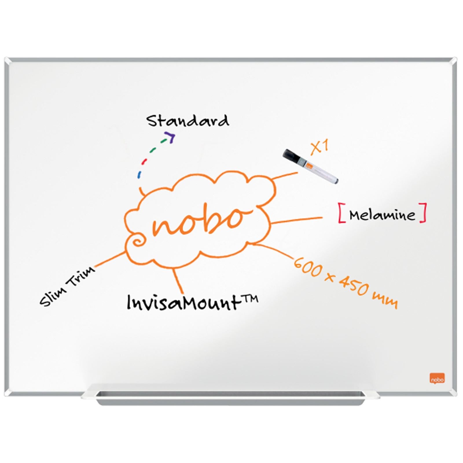 Nobo Whiteboard | Impression Pro | Kunststoffbeschichtet | Verschiedene Größen
