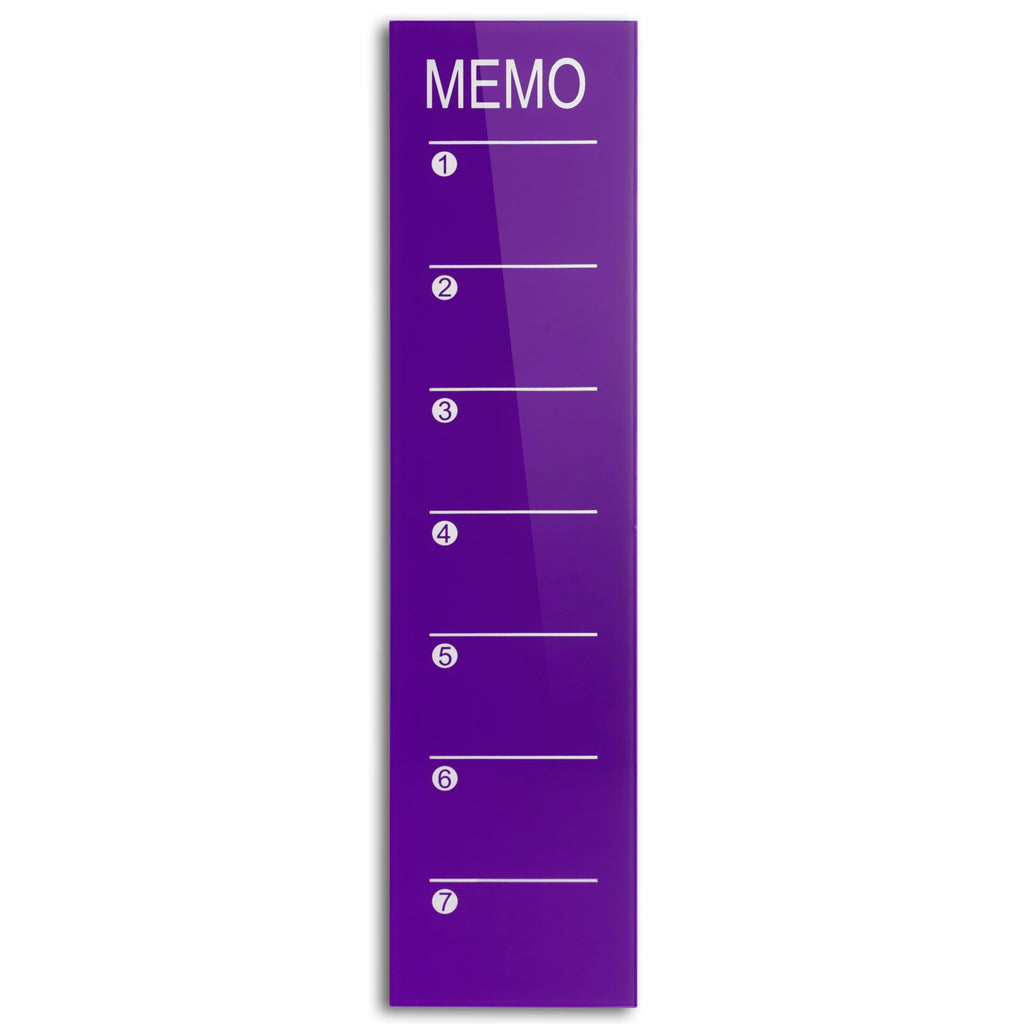 Glas-Wochenplaner Kia | aubergine | 80x20 cm
