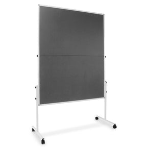 Filz-Moderationstafel Klappbar Mit Rollen 150x120 cm 2 Farben | Grau