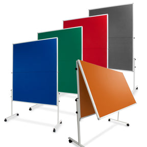 Filz-Moderationstafel | Klappbar | Mit Rollen | 150x120 cm | 2 Farben