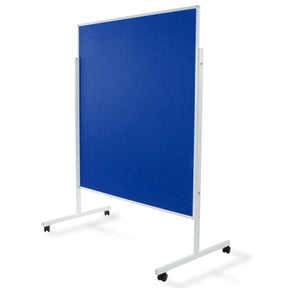 Filz-Moderationstafel Einteilig Mit Rollen 150x120 cm 3 Farben | Blau