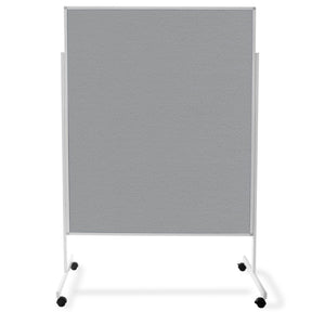 Filz-Moderationstafel Einteilig Mit Rollen 150x120 cm 3 Farben | Grau