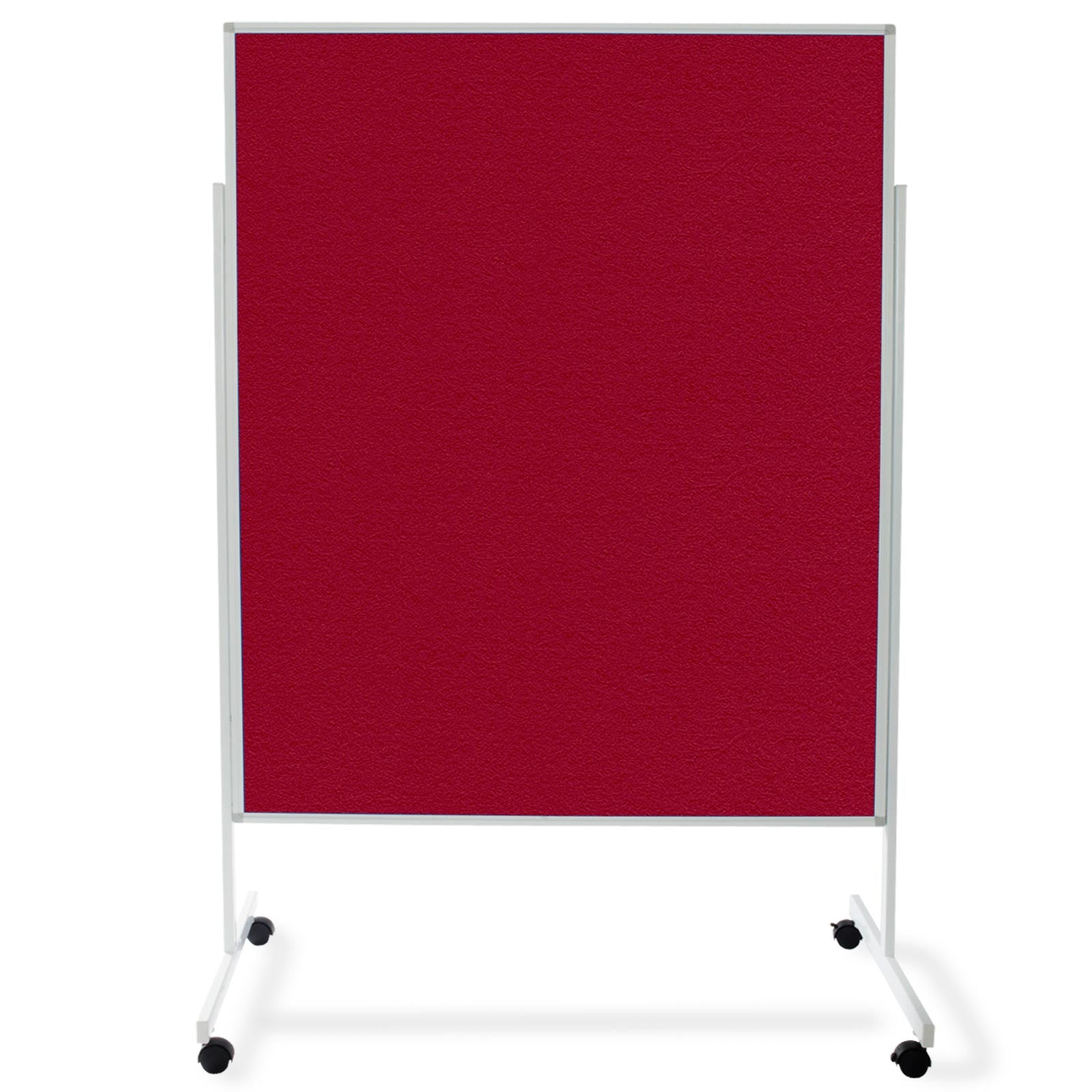 Filz-Moderationstafel Einteilig Mit Rollen 150x120 cm 3 Farben | Rot