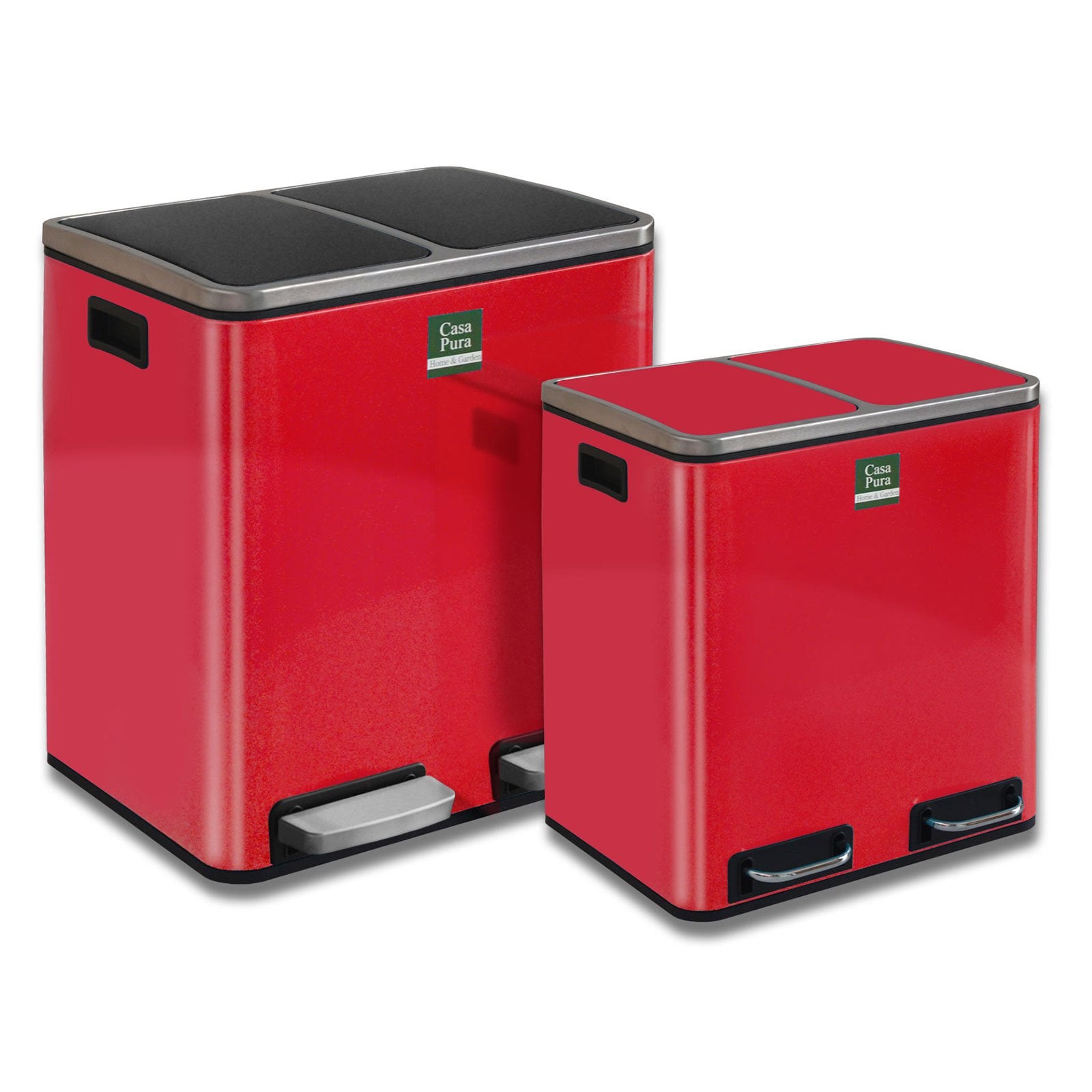 Mülleimer Felix Trennsystem In 4 Farben 30 oder 60 Liter | Rot
