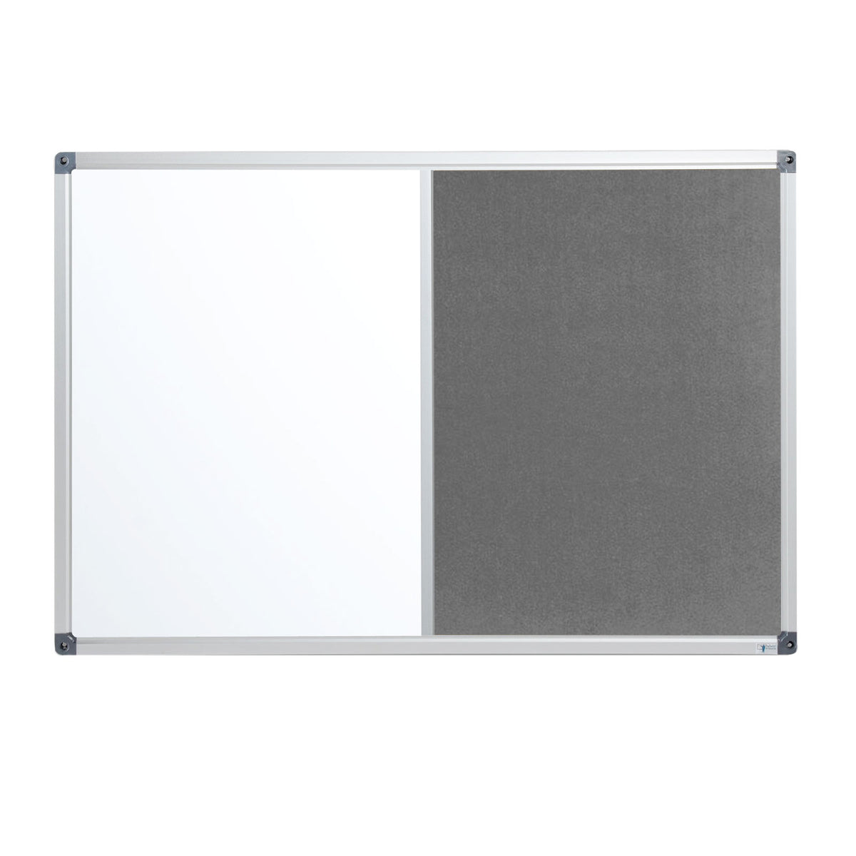 Kombitafel Whiteboard & Filzwand 2 Größen | Grau