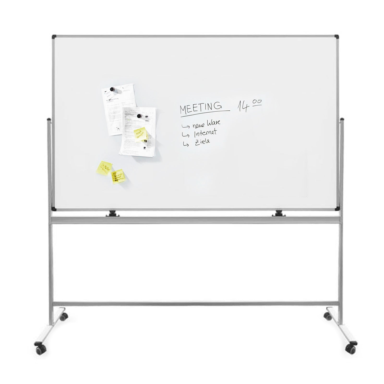Whiteboard speziallackiert | mobil & drehbar | 4 Größen