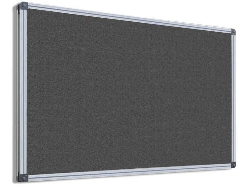 Filz-Pinnwand mit Aluminium-Rahmen | Grau | 5 Größen