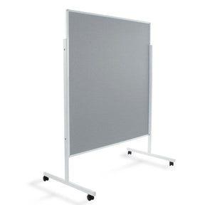 Filz-Moderationstafel Einteilig Mit Rollen 150x120 cm 3 Farben | Grau