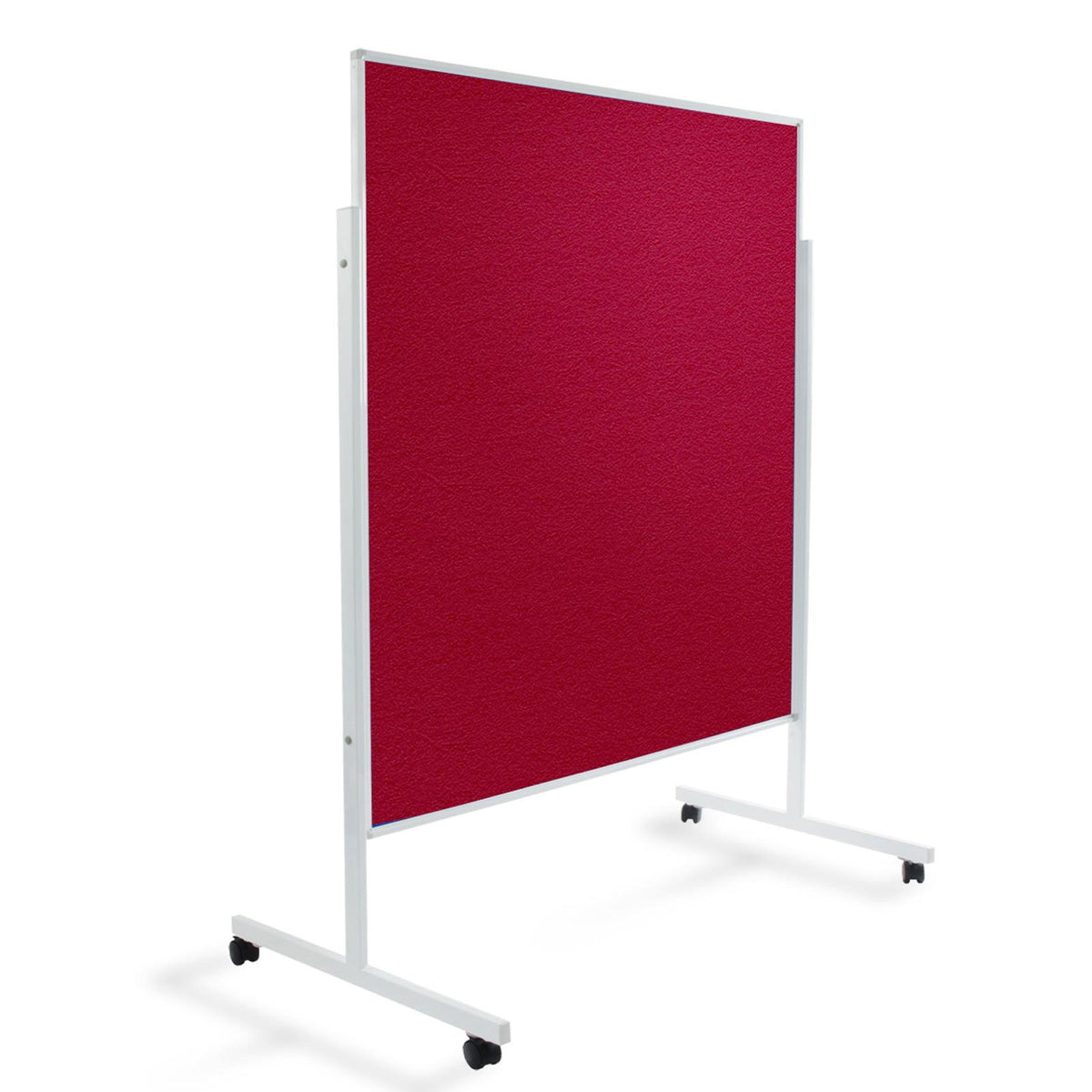 Filz-Moderationstafel Einteilig Mit Rollen 150x120 cm 3 Farben | Rot