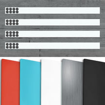 4er-Set Magnetleisten  2 Längen  5 Farben | Weiß